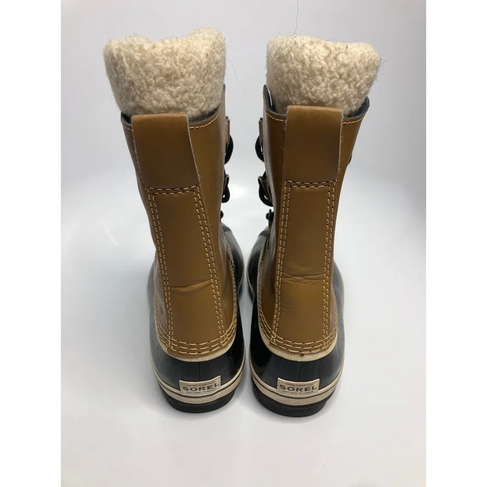 Sorel 1964 Pac 2 Snow Boots Womens 6 Brown Excellent Waterproof Faux Fur Lining